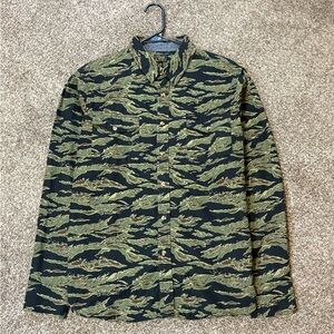 Obey Field Assassin Utility Long Sleeve Shirt Tiger Camo medium